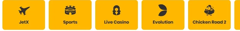 Crorebet desktop category row showing Live Casino option